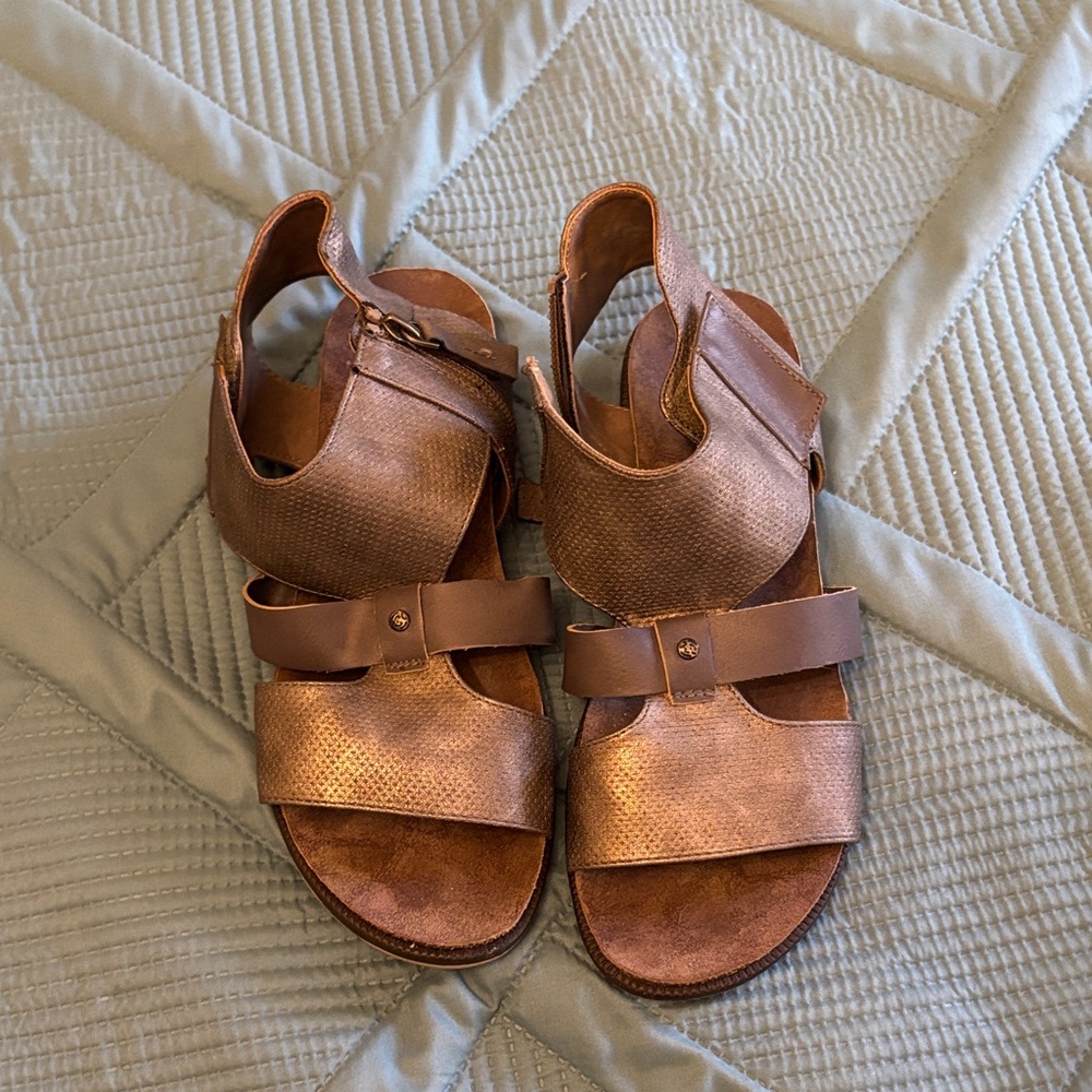 Bronze Strappy Sandals